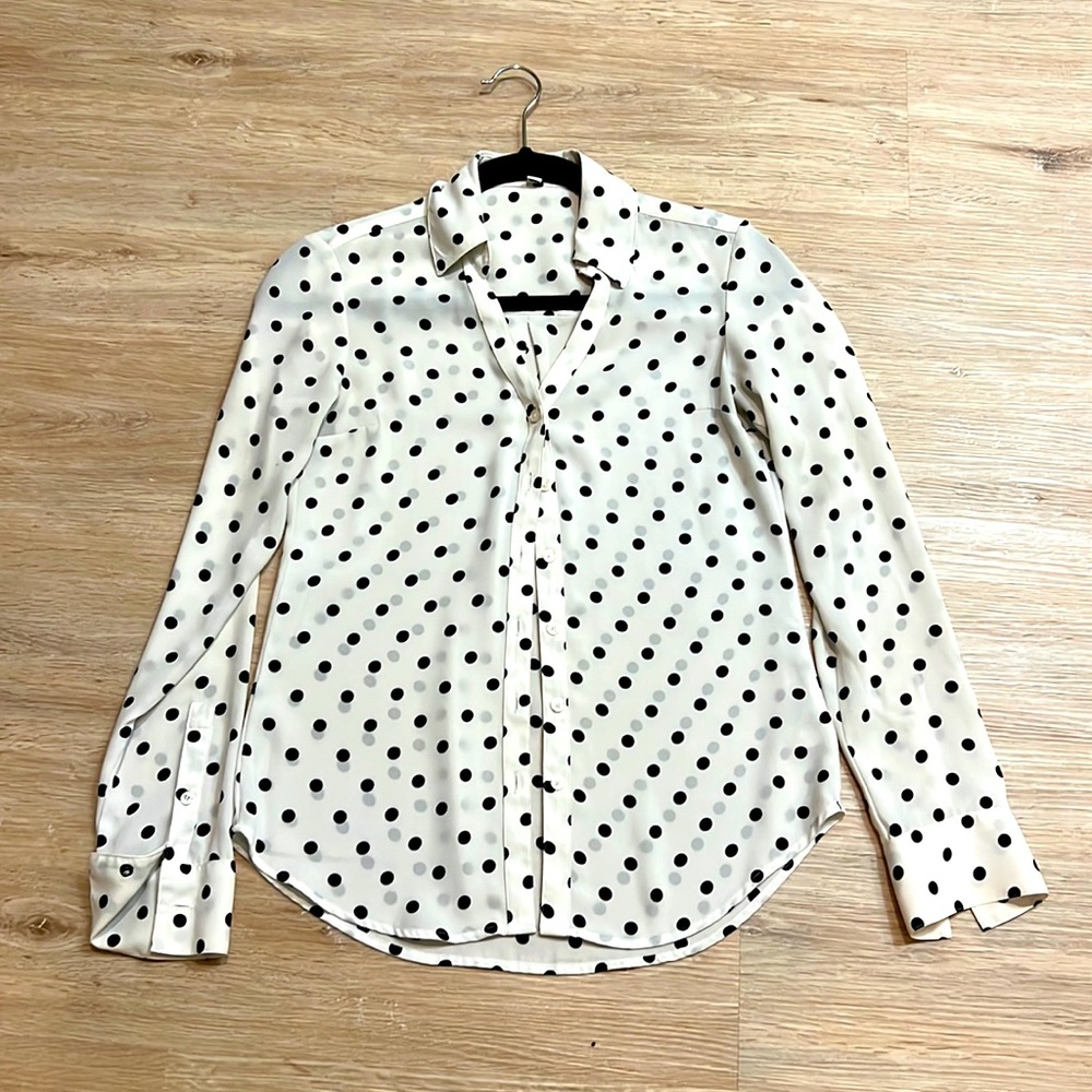 Express portofino polka dot shirt
